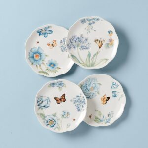 Blue Butterfly Dessert Decorative Plates -Set of 4