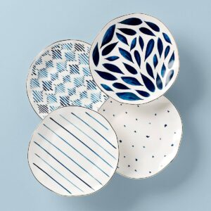 Blue Dessert Decorative Plates -Set of 4