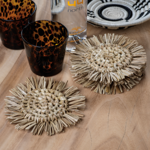 Fringed Pandan Coasters -Set of 4