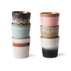 Assorted Ceramic Mugs -Set of 6